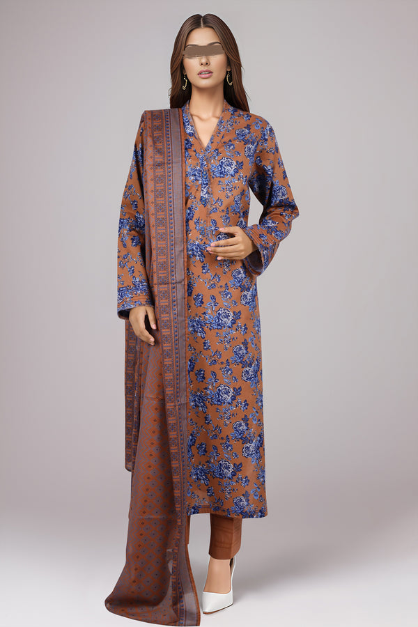 Unstitched Printed Lawn 3 Piece