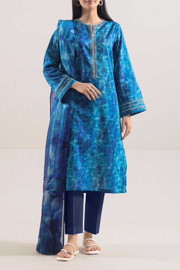 Unstitched Printed Lawn 3 Piece