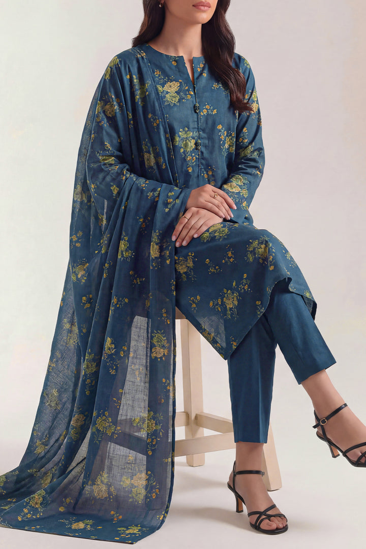 Unstitched Printed Lawn 3 Piece – SAYA