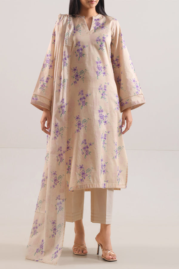 Unstitched Printed Lawn 3 Piece