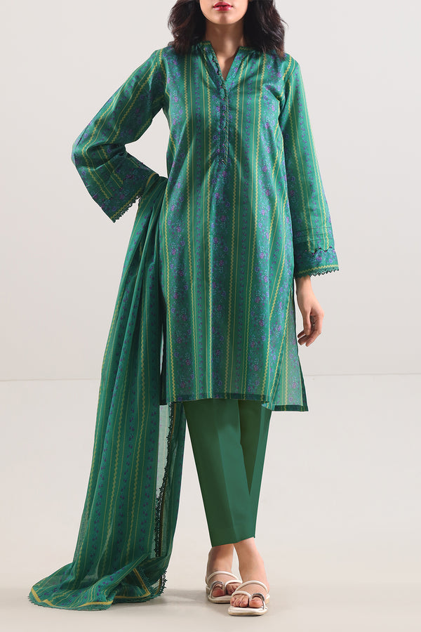 Unstitched Printed Lawn 3 Piece