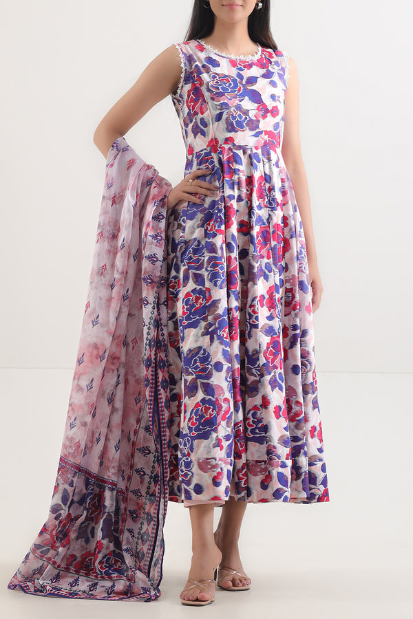 Unstitched Printed Lawn 3 Piece