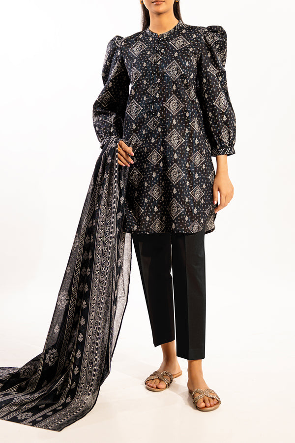 Unstitched Printed Lawn 3 Piece