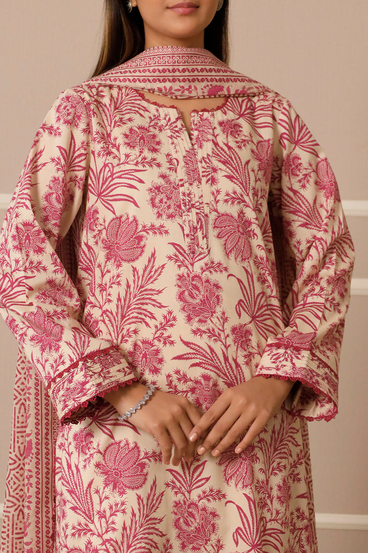 Unstitched Printed Lawn 3 Piece – SAYA