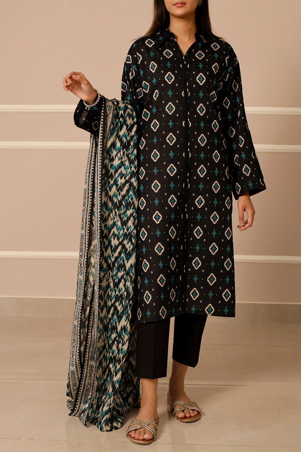 Unstitched Printed Lawn 3 Piece