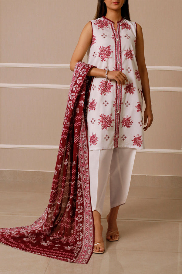 Unstitched Printed Lawn 3 Piece