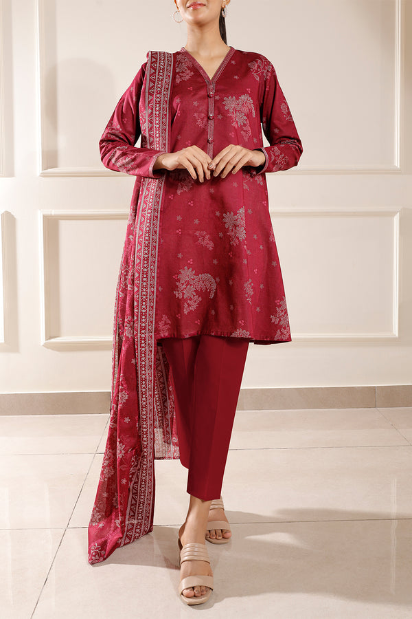 Unstitched Printed Lawn 3 Piece