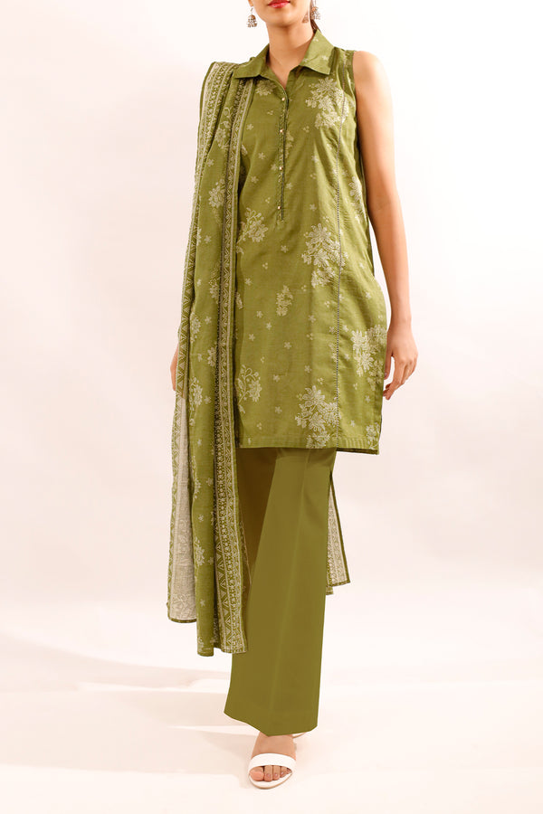 Unstitched Printed Lawn 3 Piece