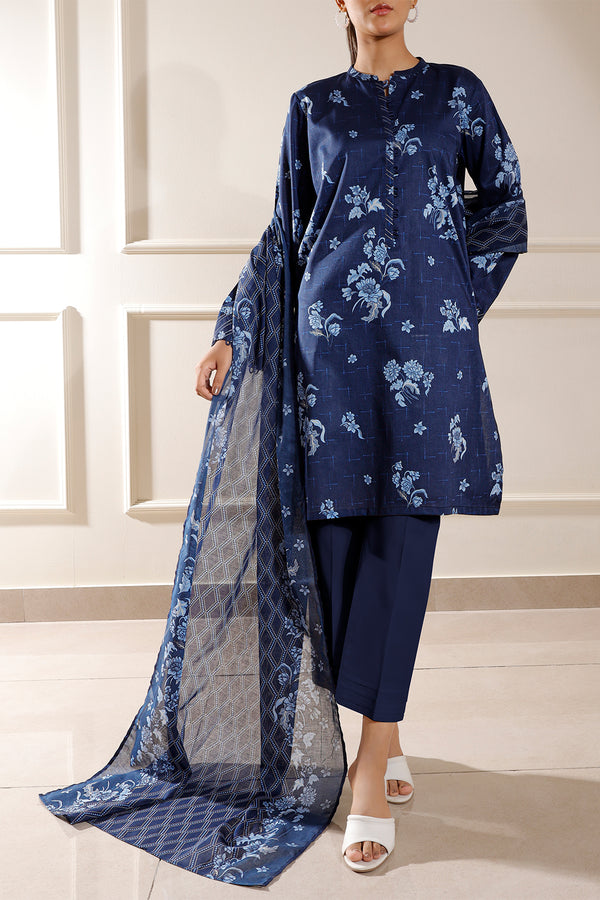 Unstitched Printed Lawn 3 Piece