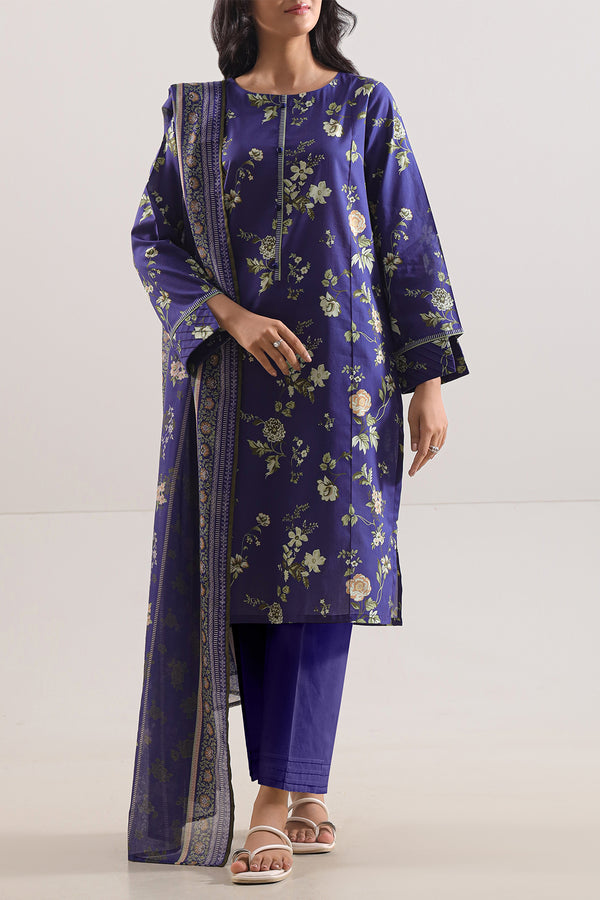Unstitched Printed Lawn 3 Piece