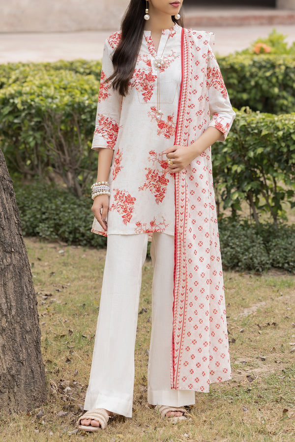 Unstitched Printed Lawn 3 Piece