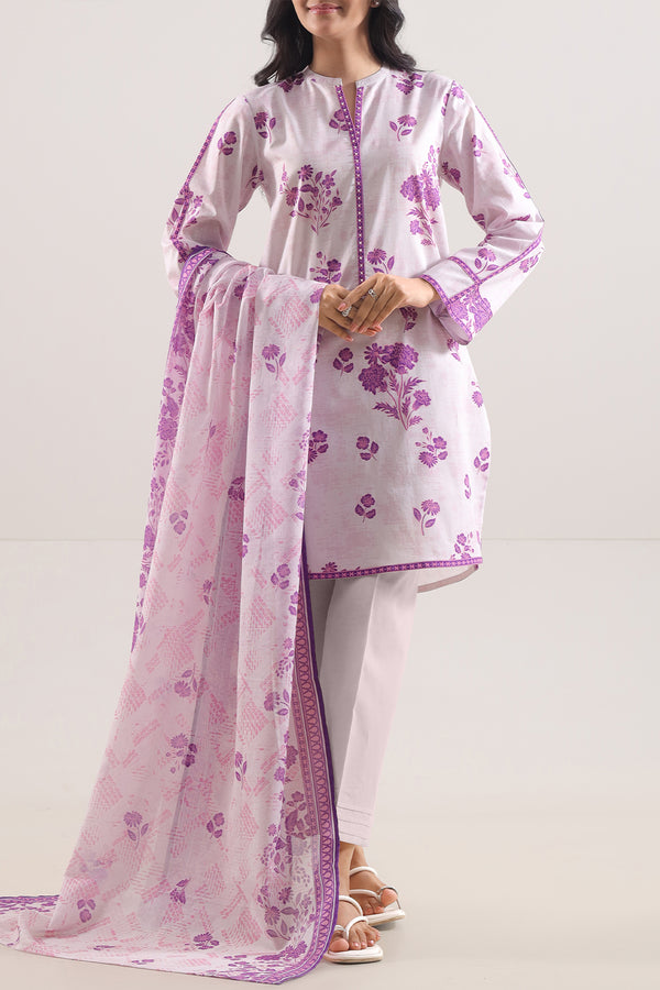 Unstitched Printed Lawn 3 Piece