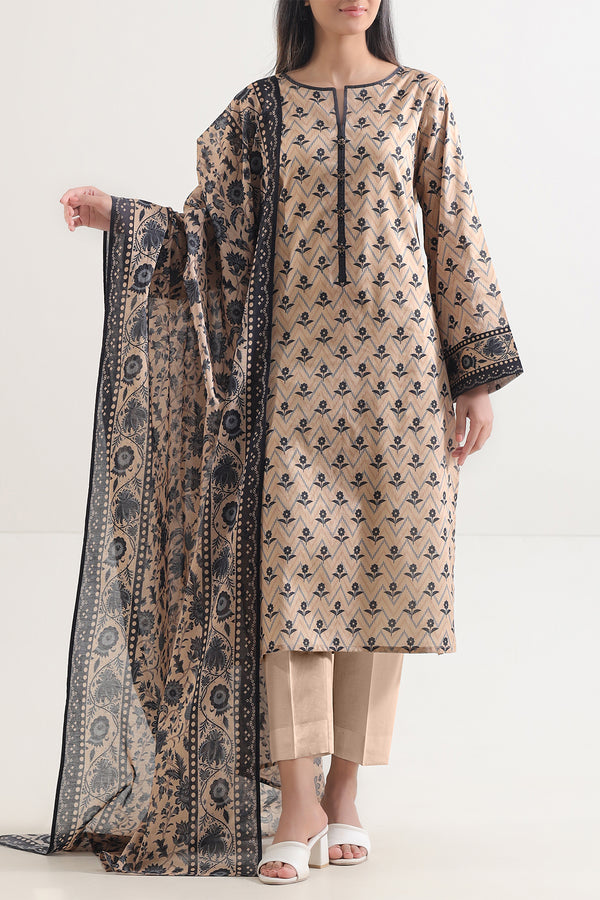 Unstitched Printed Lawn 3 Piece