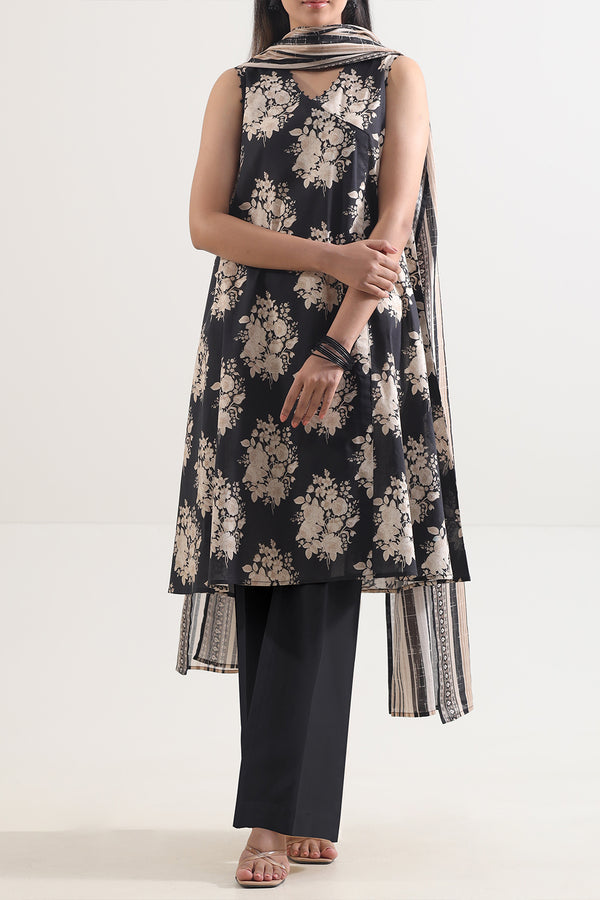 Unstitched Printed Lawn 3 Piece