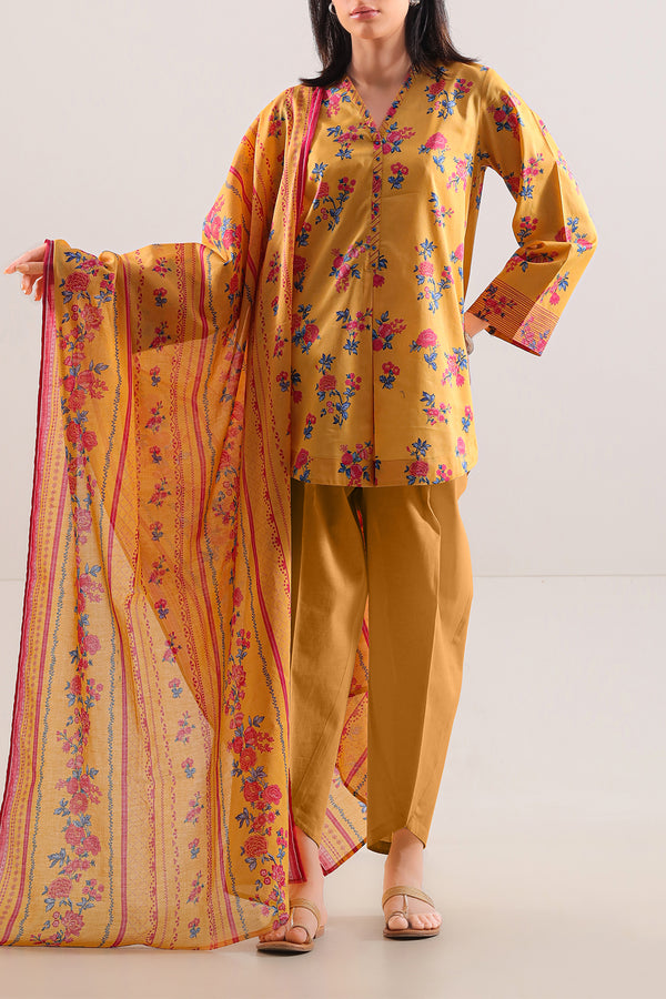 Unstitched Printed Lawn 3 Piece