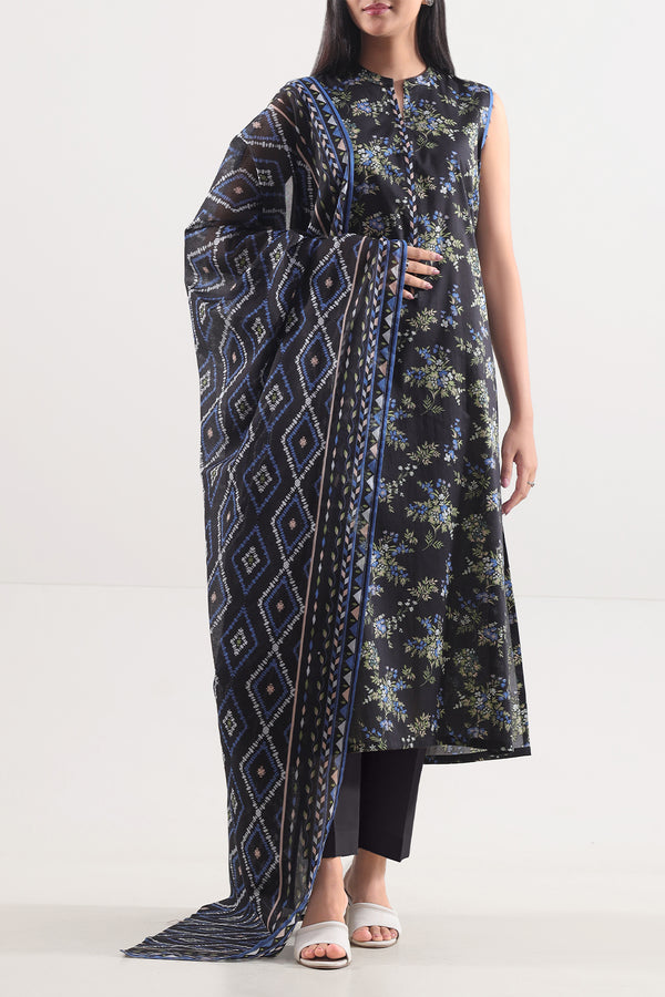 Unstitched Printed Lawn 3 Piece