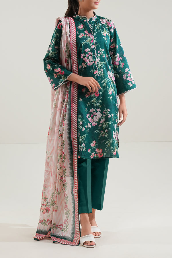 Unstitched Printed Lawn 3 Piece