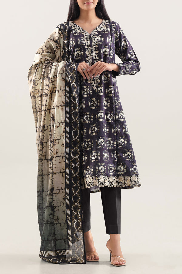 Unstitched Printed Lawn 3 Piece