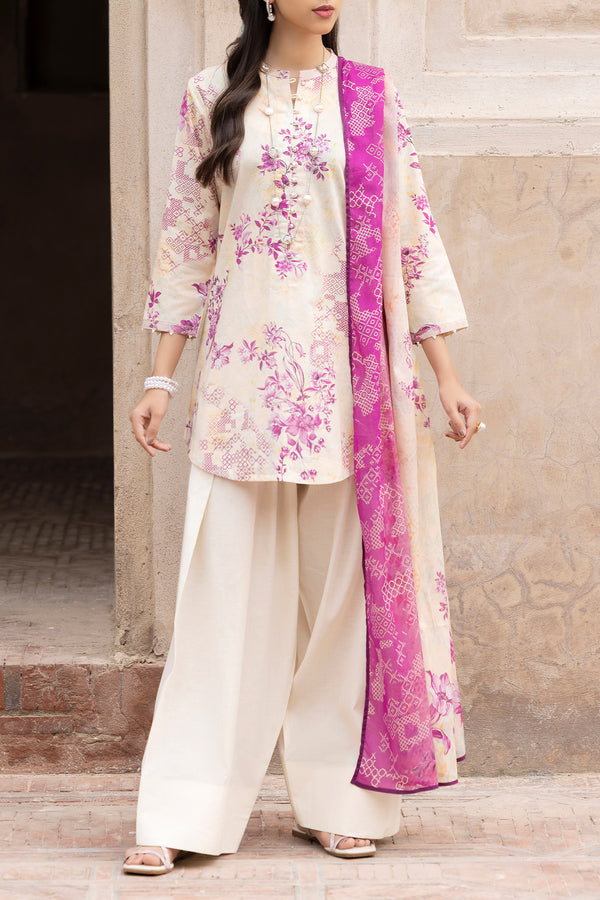 Unstitched Printed Lawn 3 Piece