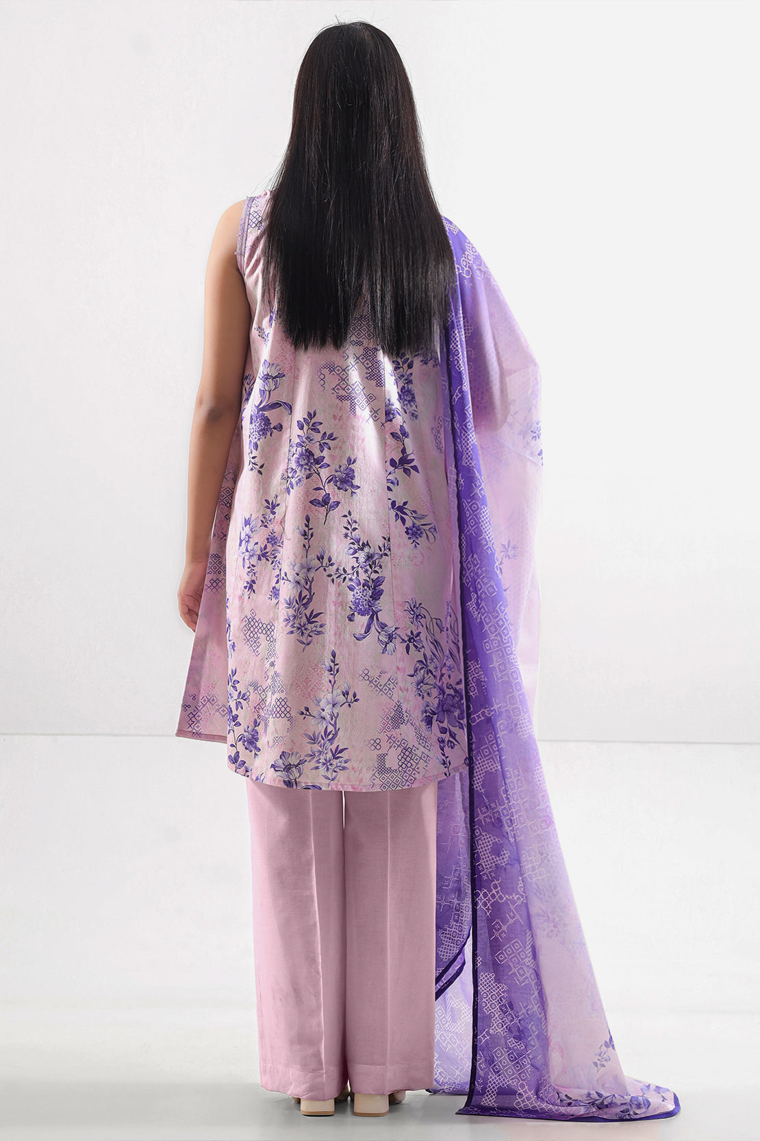 Pink Printed Lawn 3-Piece 2