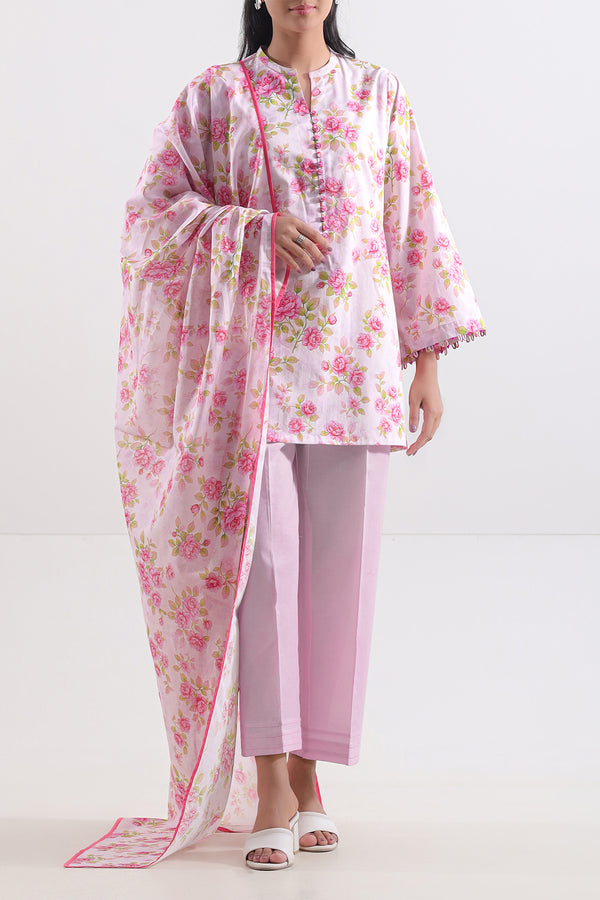 Unstitched Printed Lawn 3 Piece