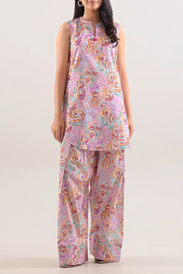 Unstitched Printed Warm Khaddar 2 Piece (Shirt/Trouser)