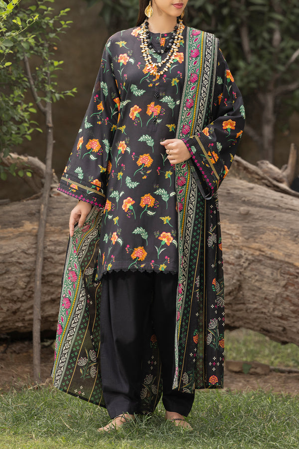 Unstitched Printed Lawn 3 Piece