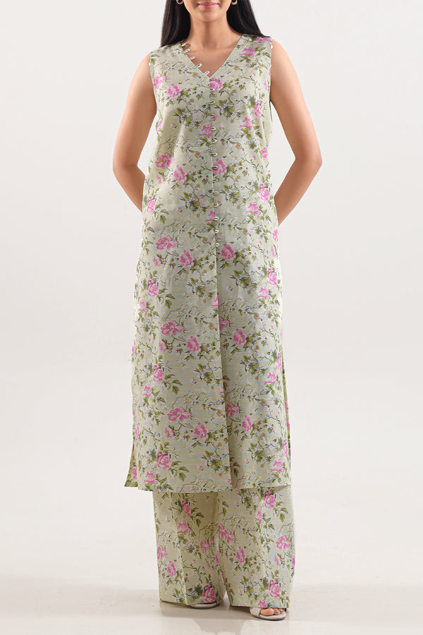 Unstitched Printed Khaddar 2 Piece (Shirt/Trouser)