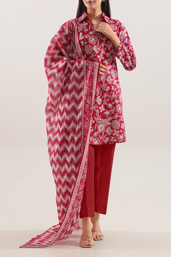 Unstitched Printed Lawn 3 Piece