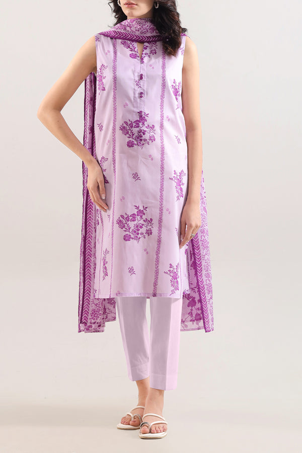 Unstitched Printed Lawn 3 Piece