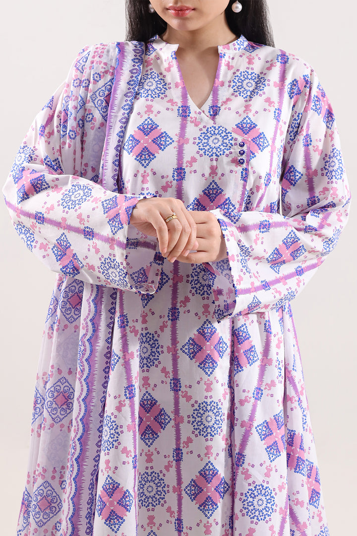 Unstitched Printed Lawn 3 Piece – SAYA