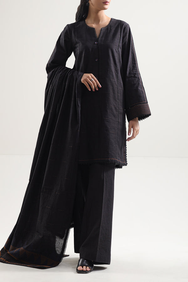 Unstitched Jacquard Cotton 3 Piece