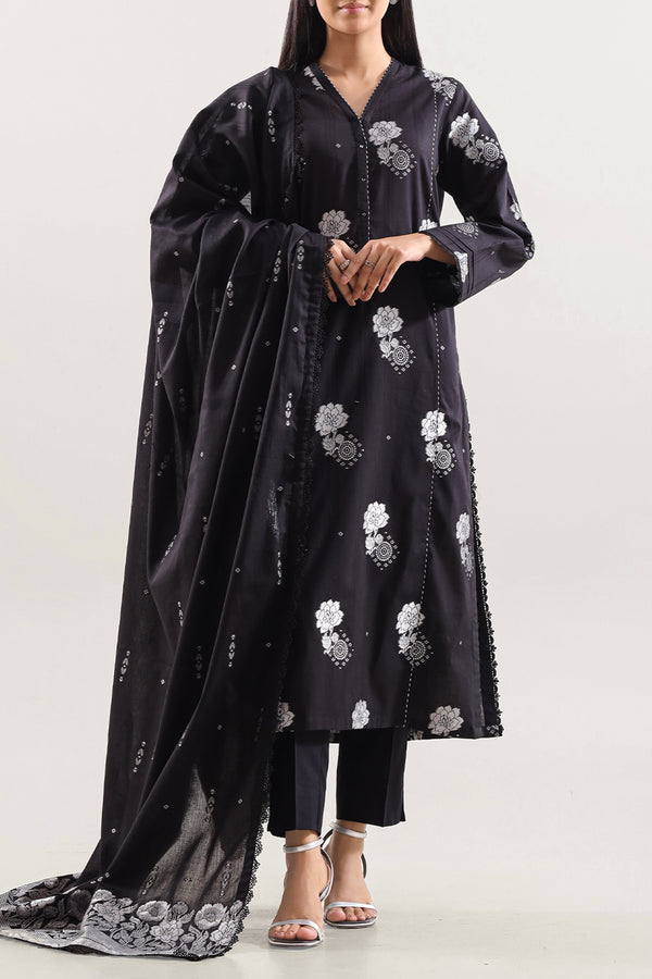 Unstitched Jacquard Cotton 3 Piece