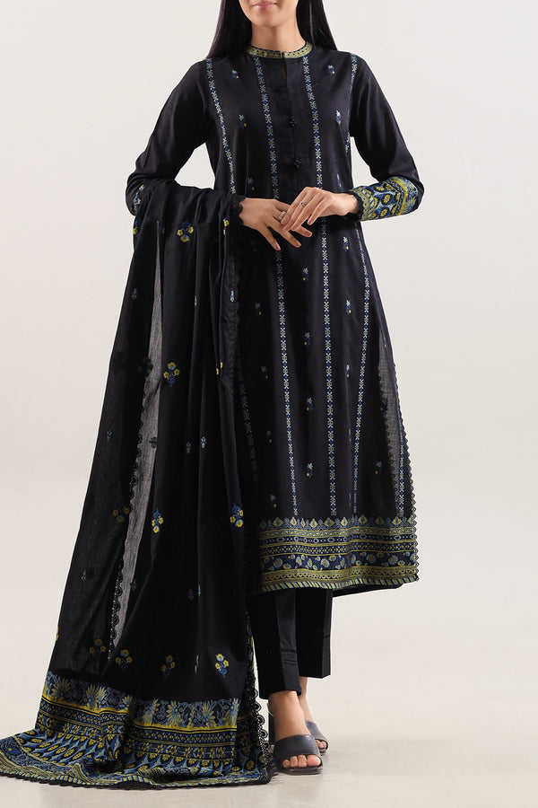 Unstitched Jacquard Cotton 3 Piece