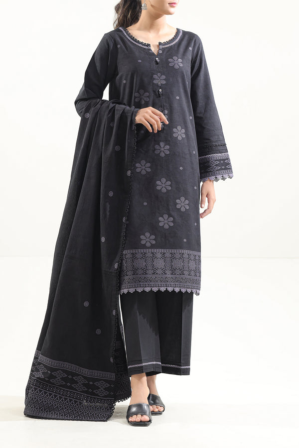 Unstitched Jacquard Cotton 3 Piece