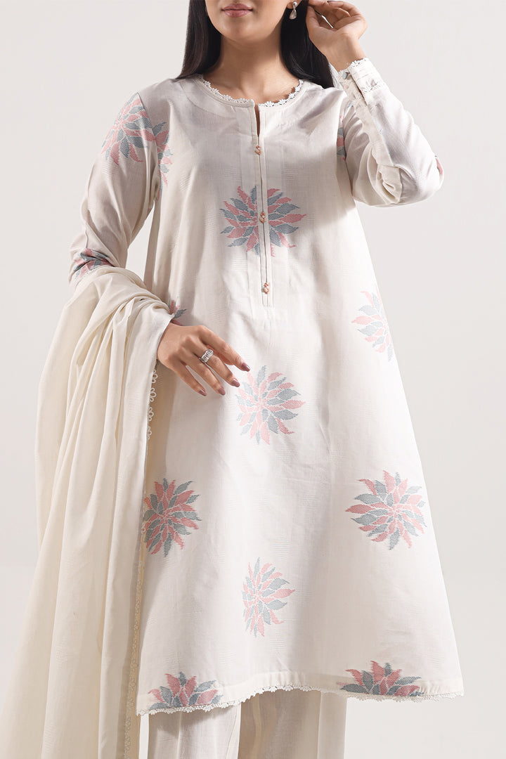 Unstitched Jacquard Cotton 3 Piece – SAYA