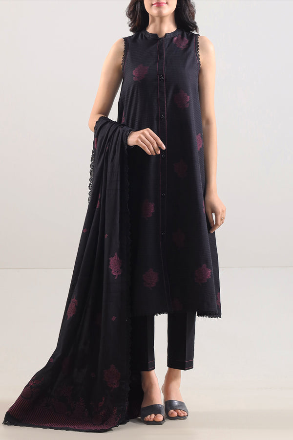 Unstitched Jacquard Cotton 3 Piece