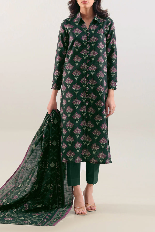 Unstitched Printed Warm Khaddar 3 Piece