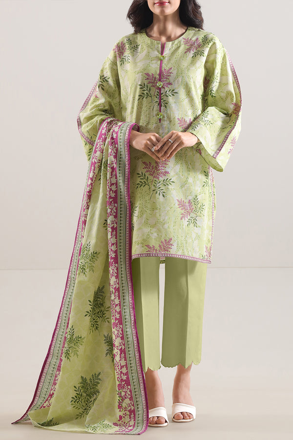 Unstitched Printed Lawn 3 Piece