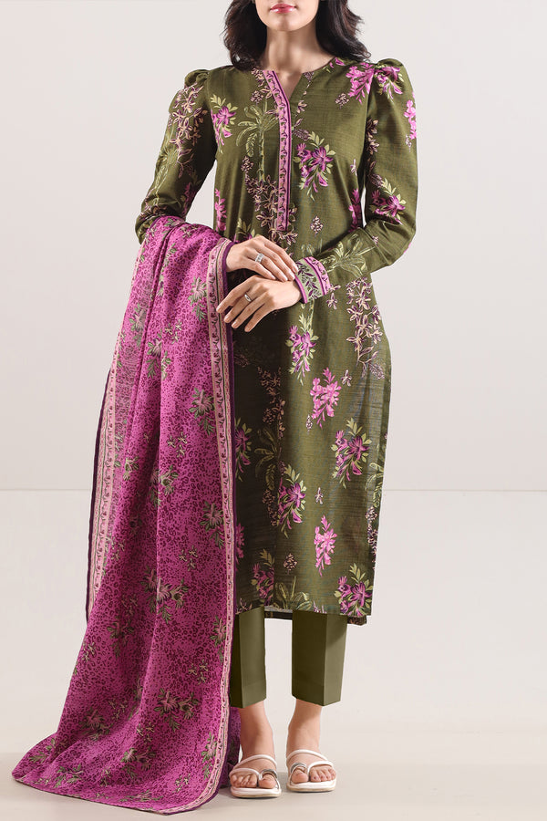 Unstitched Printed Lawn 3 Piece