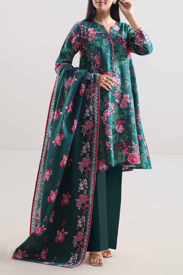 Unstitched Printed Lawn 3 Piece