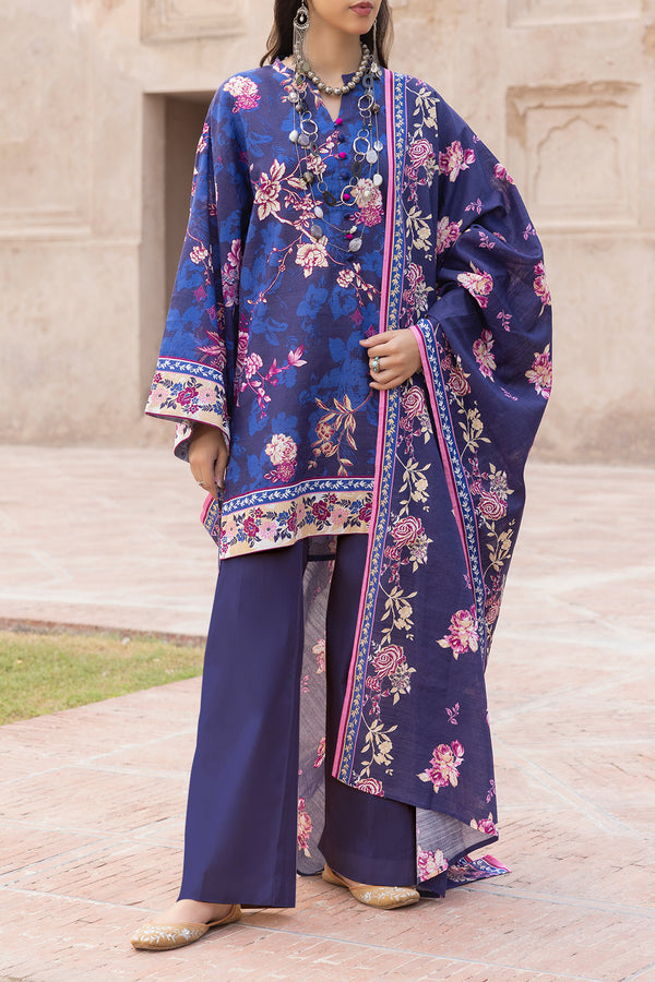 Unstitched Printed Warm Khaddar 3 Piece