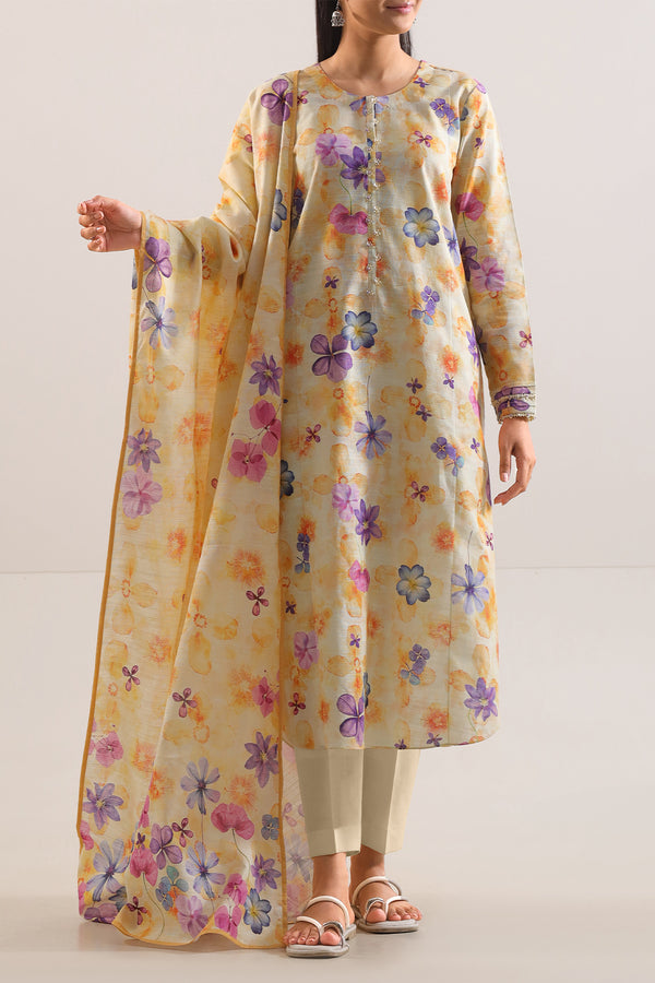 Unstitched Printed 3 Piece – in Lawn & Khaddar