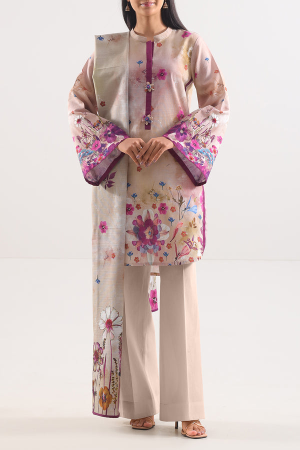 Unstitched Printed 3 Piece – in Lawn & Khaddar
