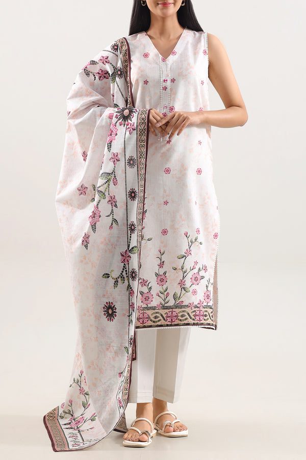 Unstitched Printed Warm Khaddar 3 Piece