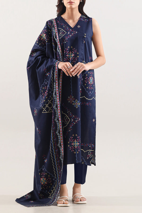 Unstitched Printed Pashmina 3 Piece