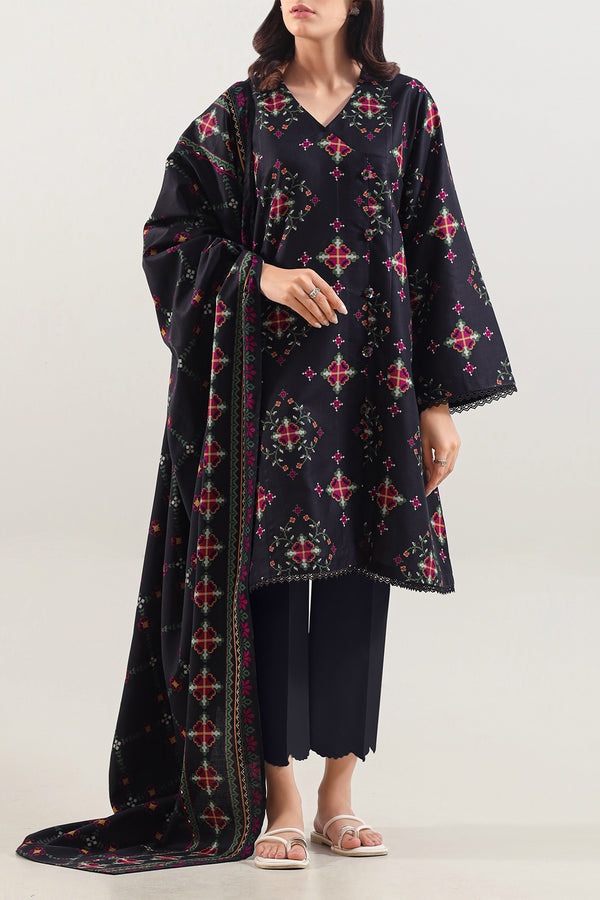 Unstitched Printed Pashmina 3 Piece
