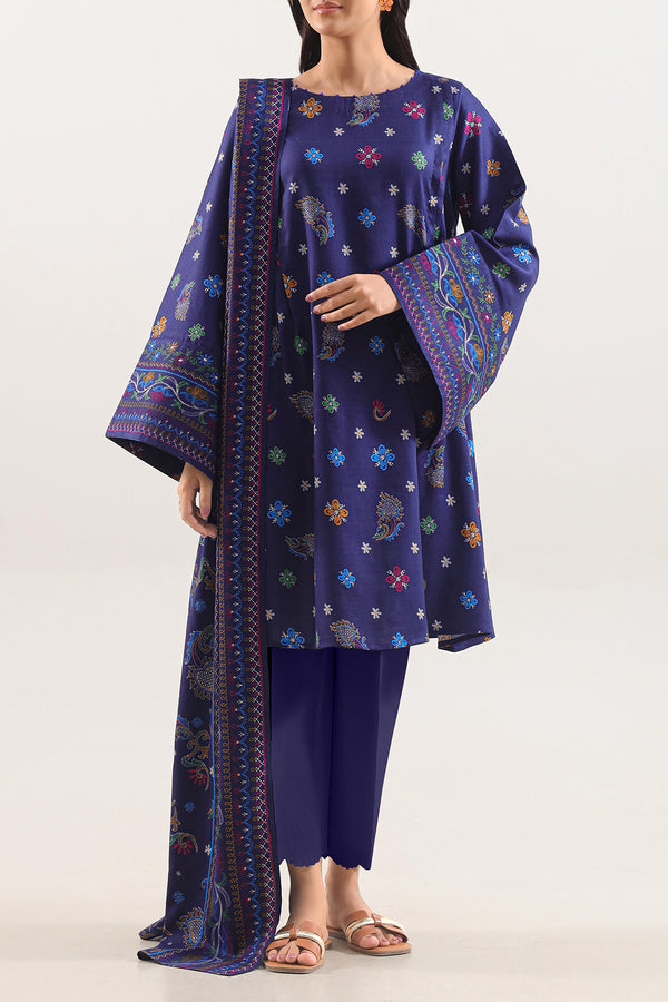 Unstitched Printed Pashmina 3 Piece