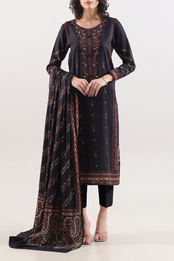 Unstitched Printed Pashmina 3 Piece