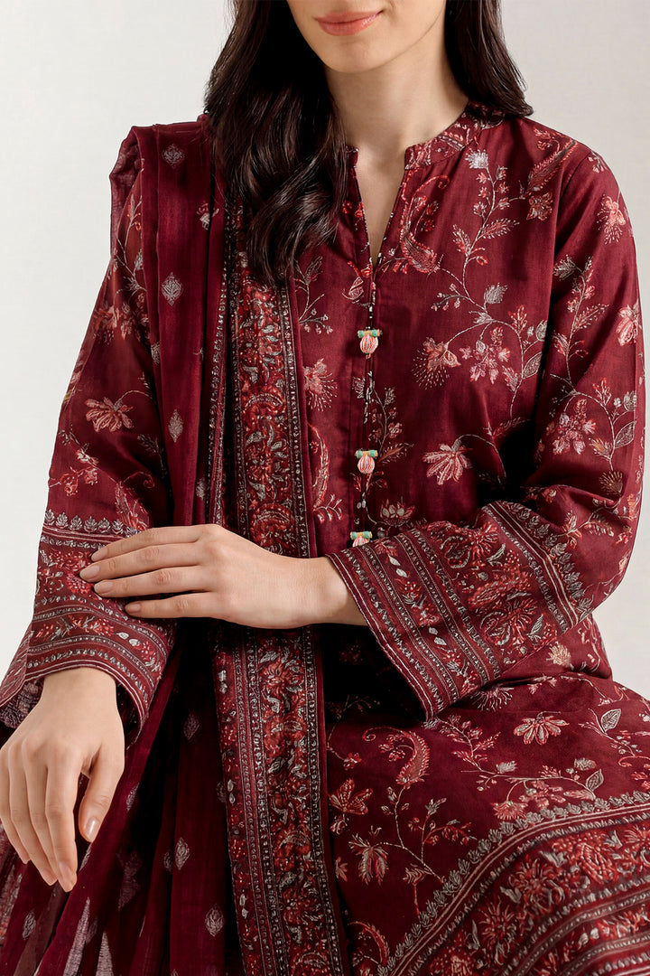Unstitched Printed Lawn 3 Piece – SAYA